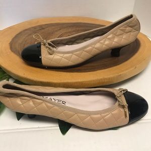 Paul Mayer Quilted Mini Heel Patent Toes